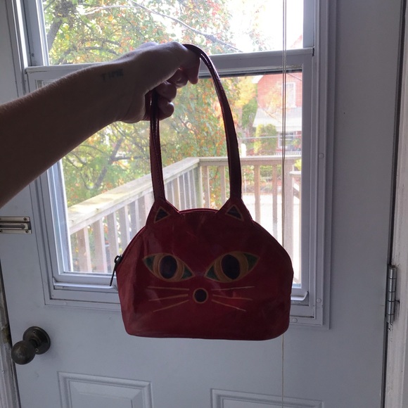 Adorable red micro cat purse - Picture 2 of 3
